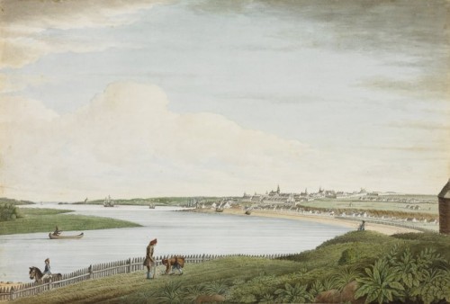 Vue de Québec prise à proximité de la traverse de Beauport en 1787