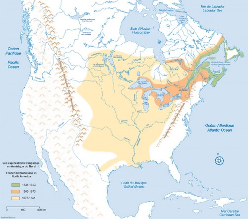 Les explorations françaises en Amérique du Nord