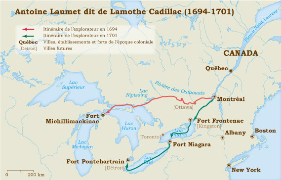 Fête de St-Jean le Baptiste patron des Canadiens-Francais - Les Canadiens-Français AUX ÉTATS-UNIS au 19 eme siècle Cadillac_1694_fr