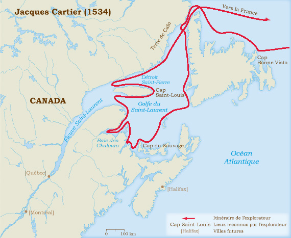 jacques cartier y débarque en 1534