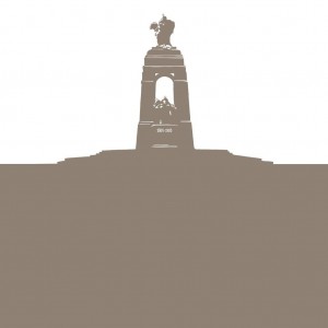 Le Monument commémoratif de guerre du Canada en silhouette