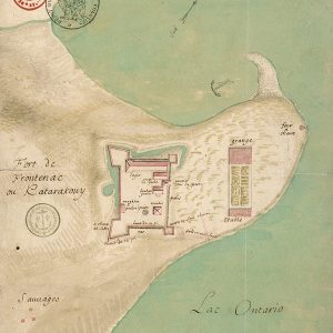Une carte du fort Frontenac et des environs