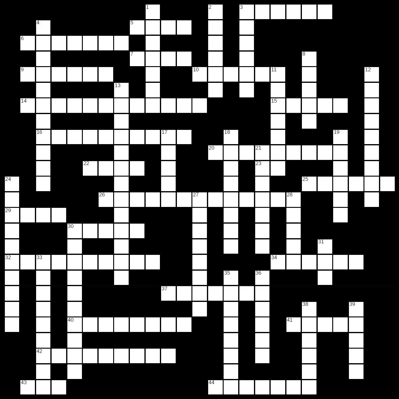 Grille de mots croisés