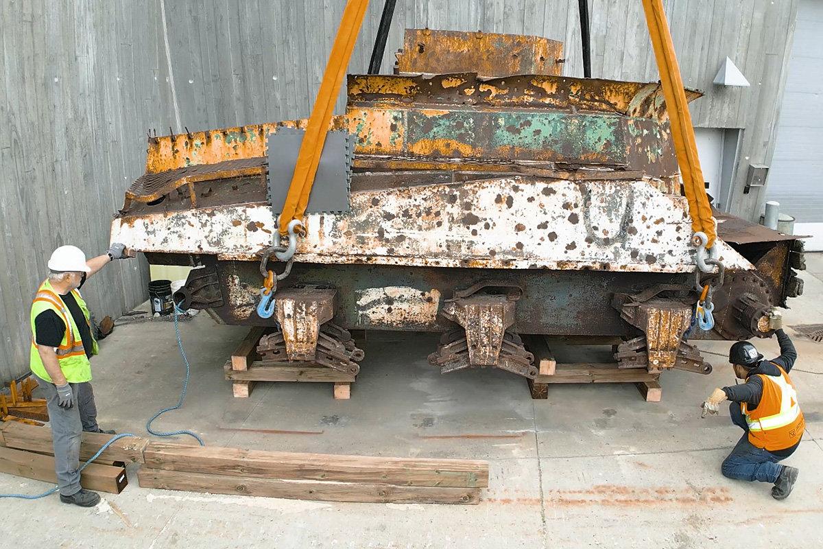 Un véhicule blindé